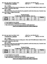 Đề thi khảo sát lớp Chuyên đề lần 1 môn Địa lý Lớp 11 - Năm học 2015-2016 - Trường THPT Liễn Sơn (Có đáp án)